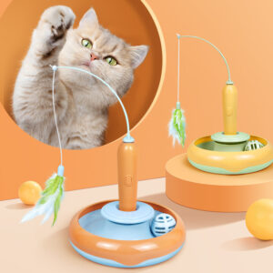 Feather Spinner Cat Puzzle Toy